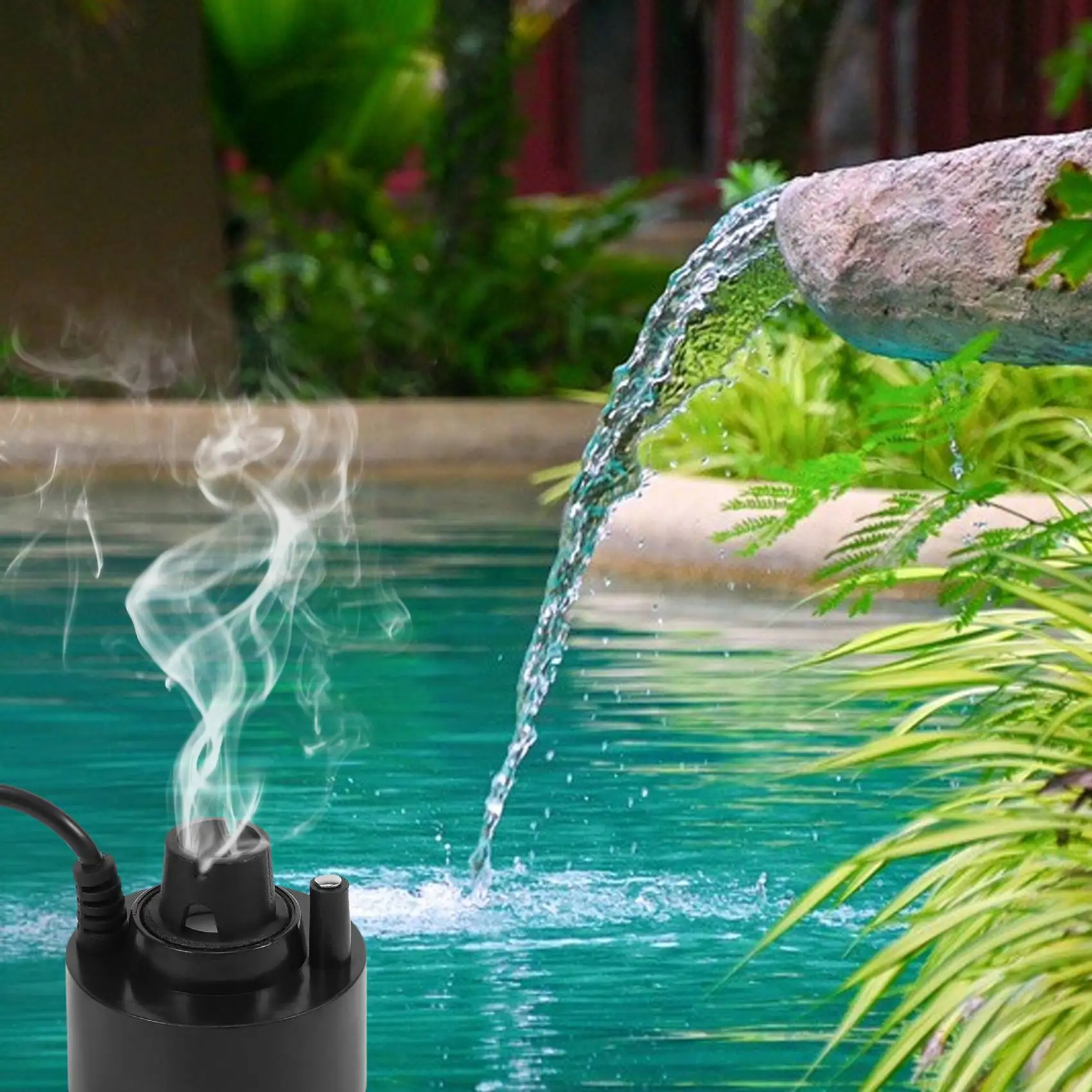 400ML/H Mini ultragarsinis rūko gamintojas Fogger vandens fontanas Tvenkinys Rūko mašina Purkštuvas Oro drėkintuvas Nuotrauka 3